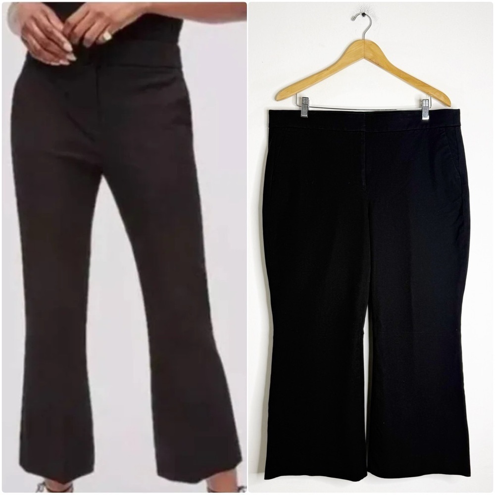J.Crew Hayden Kick Out Crop Pants Size 16 Black